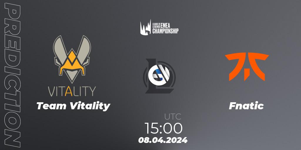 Team Vitality - Fnatic: Maç tahminleri. 08.04.24, LoL, LEC Spring 2024 - Playoffs