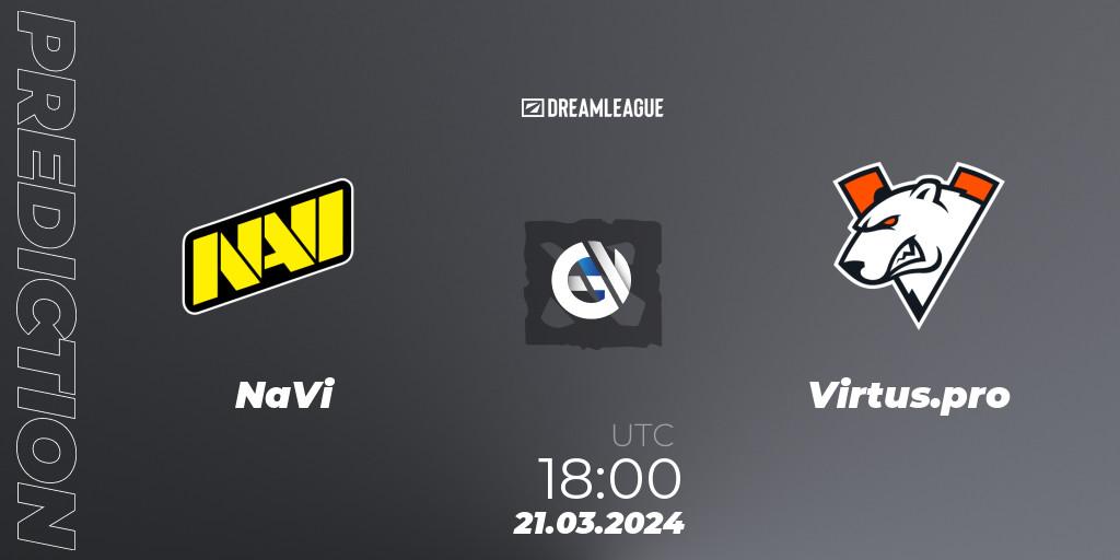 NaVi - Virtus.pro: Maç tahminleri. 21.03.24, Dota 2, DreamLeague Season 23: Eastern Europe Closed Qualifier