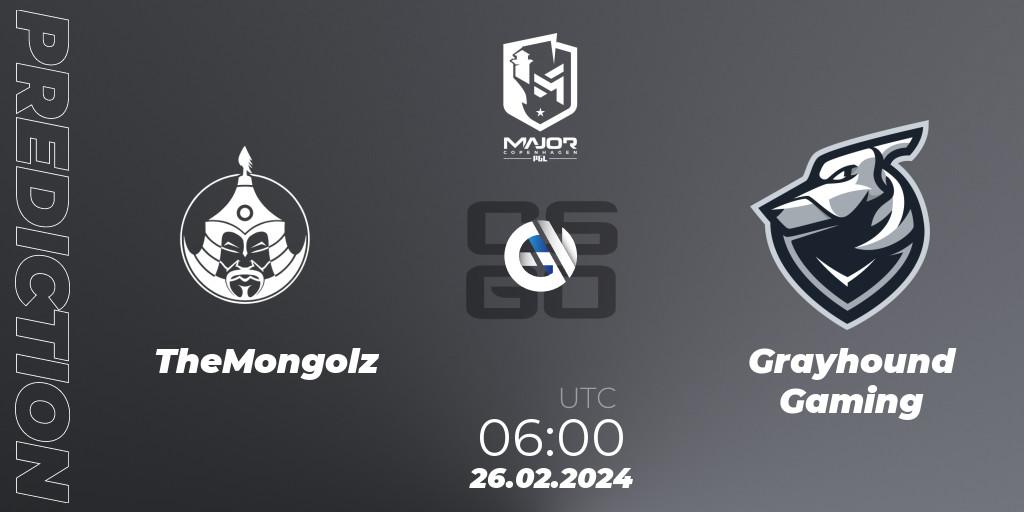 TheMongolz - Grayhound Gaming: Maç tahminleri. 26.02.24, CS2 (CS:GO), PGL CS2 Major Copenhagen 2024 Asia RMR
