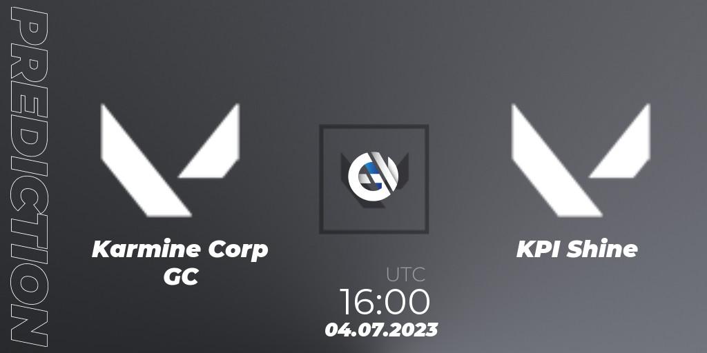 Karmine Corp GC - KPI Shine: Maç tahminleri. 04.07.2023 at 16:00, VALORANT, VCT 2023: Game Changers EMEA Series 2 - Group Stage