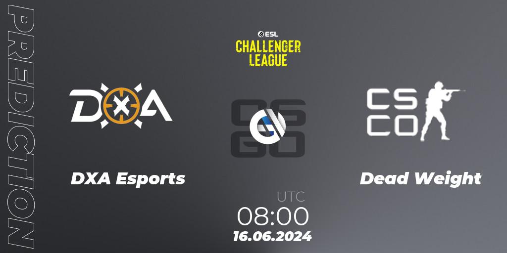 DXA Esports - Dead Weight: Maç tahminleri. 16.06.2024 at 08:00, Counter-Strike (CS2), ESL Challenger League Season 47 Relegation: Oceania