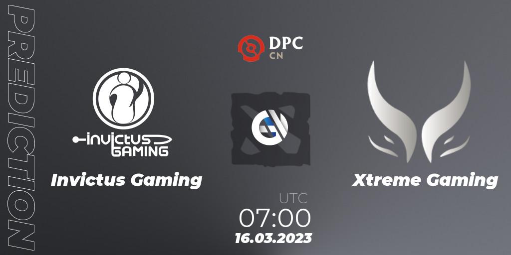 Invictus Gaming - Xtreme Gaming: Maç tahminleri. 16.03.2023 at 07:35, Dota 2, DPC 2023 Tour 2: China Division I (Upper)