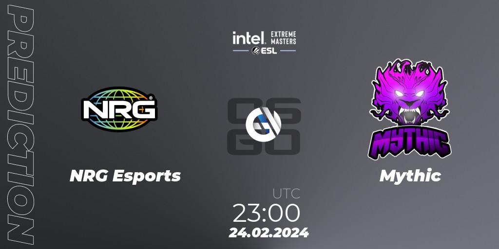 NRG Esports - Mythic: Maç tahminleri. 24.02.2024 at 23:00, Counter-Strike (CS2), Intel Extreme Masters Dallas 2024: North American Open Qualifier #2