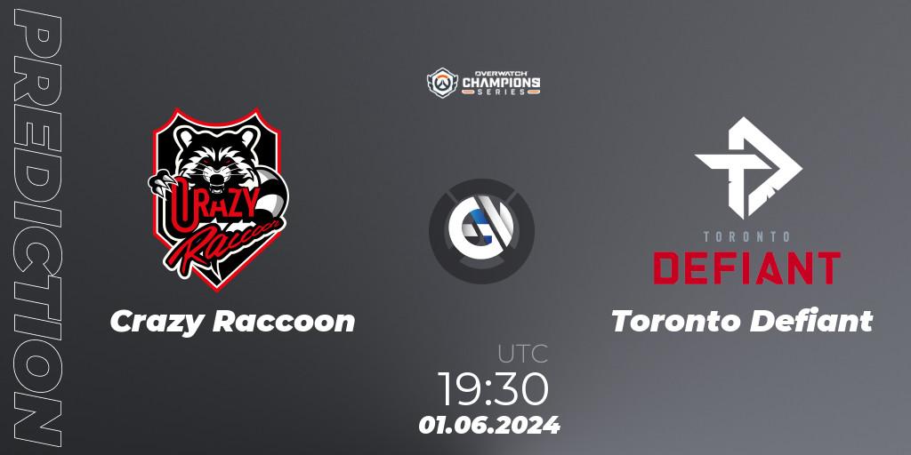Crazy Raccoon - Toronto Defiant: Maç tahminleri. 01.06.2024 at 19:30, Overwatch, Overwatch Champions Series 2024 Major