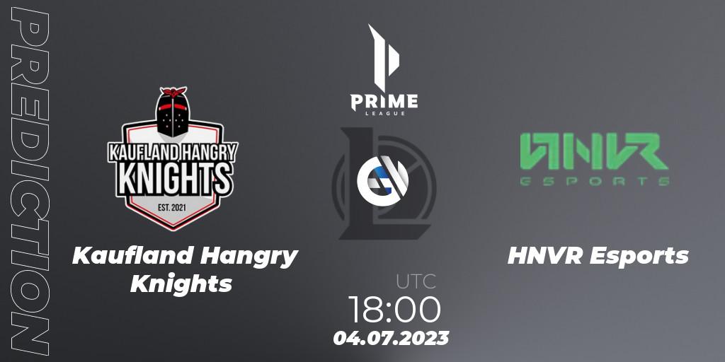 Kaufland Hangry Knights - HNVR Esports: Maç tahminleri. 04.07.2023 at 18:00, LoL, Prime League 2nd Division Summer 2023