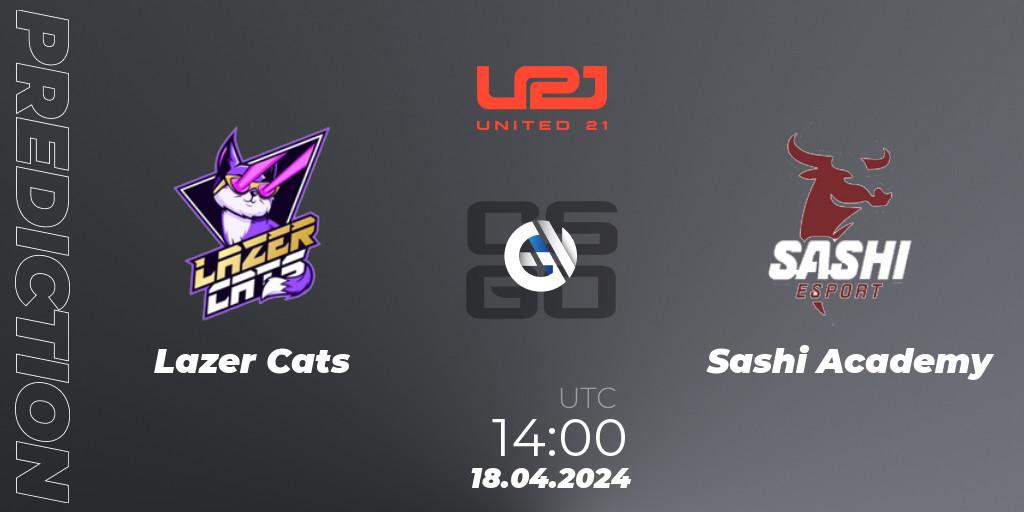 Lazer Cats - Sashi Academy: Maç tahminleri. 18.04.2024 at 14:00, Counter-Strike (CS2), United21 Season 13: Division 2