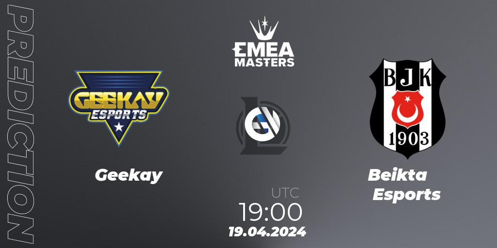 Geekay - Beşiktaş Esports: Maç tahminleri. 19.04.24, LoL, EMEA Masters Spring 2024 - Group Stage