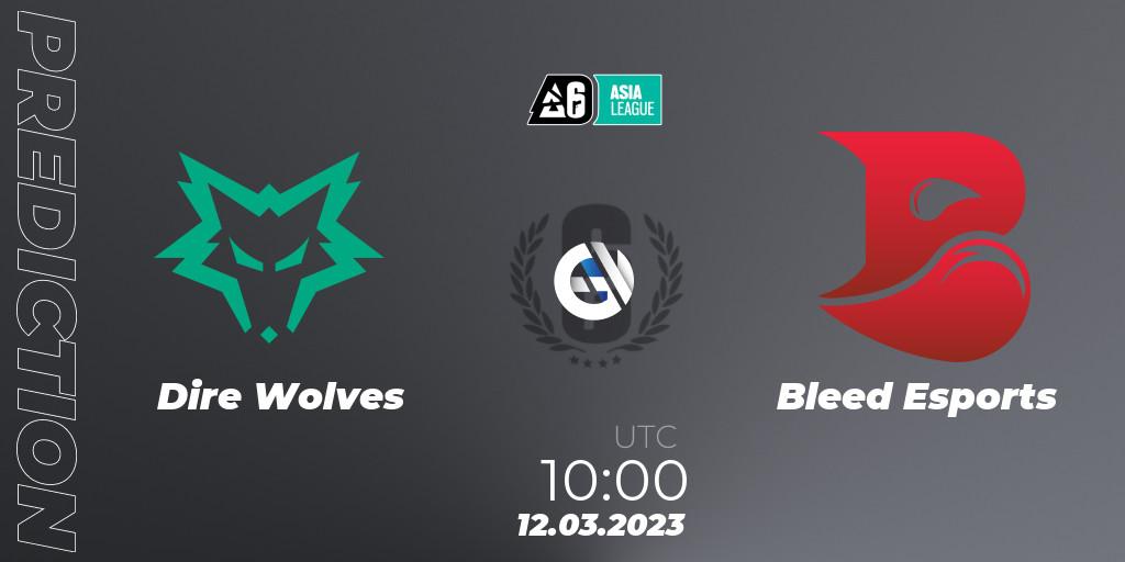 Dire Wolves - Bleed Esports: Maç tahminleri. 12.03.2023 at 10:30, Rainbow Six, SEA League 2023 - Stage 1