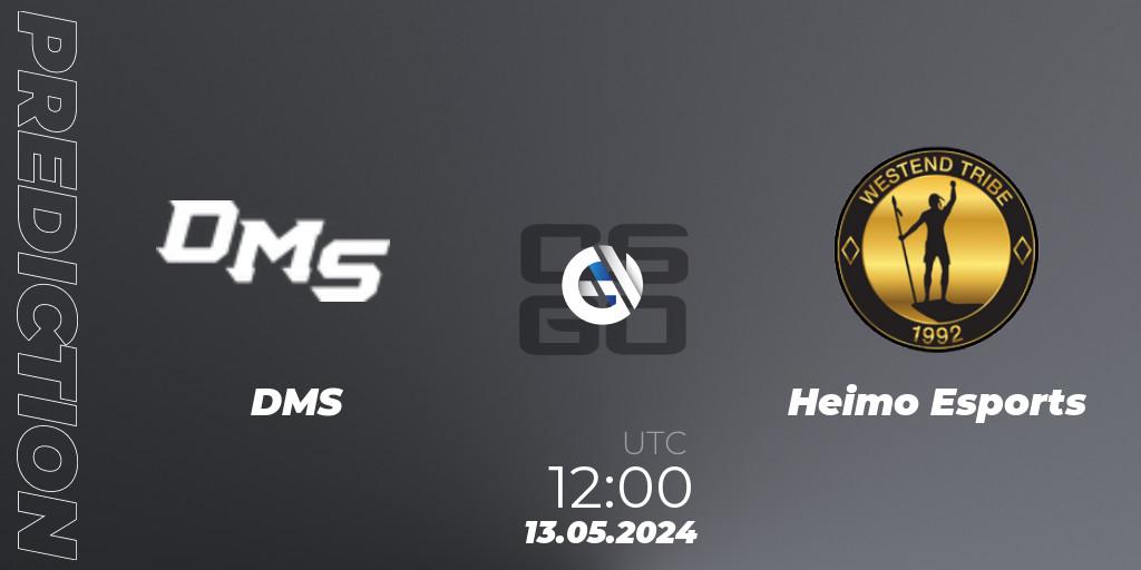 DMS - Heimo Esports: Maç tahminleri. 13.05.2024 at 12:25, Counter-Strike (CS2), CCT Season 2 Europe Series 4 Closed Qualifier