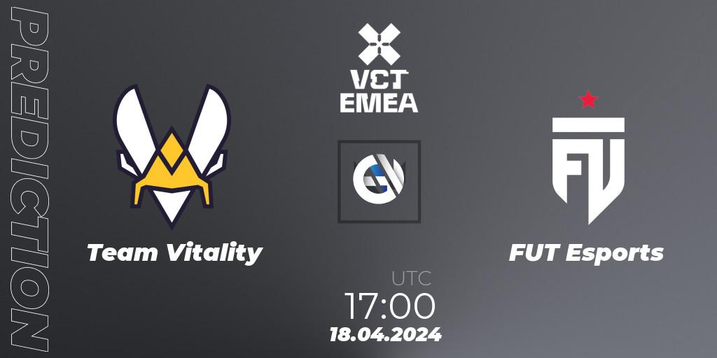 Team Vitality - FUT Esports: Maç tahminleri. 18.04.24, VALORANT, VALORANT Champions Tour 2024: EMEA League - Stage 1 - Group Stage