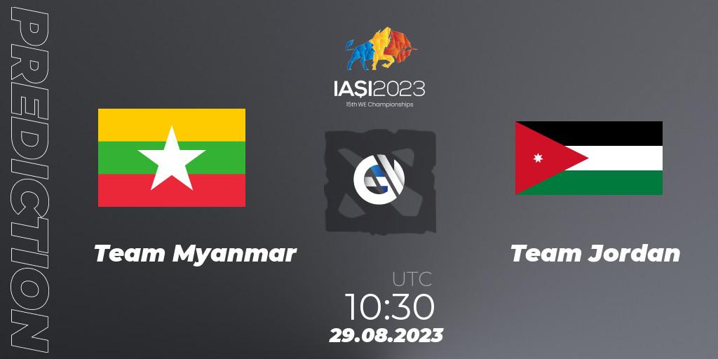 Team Myanmar - Team Jordan: Maç tahminleri. 29.08.2023 at 12:09, Dota 2, IESF World Championship 2023