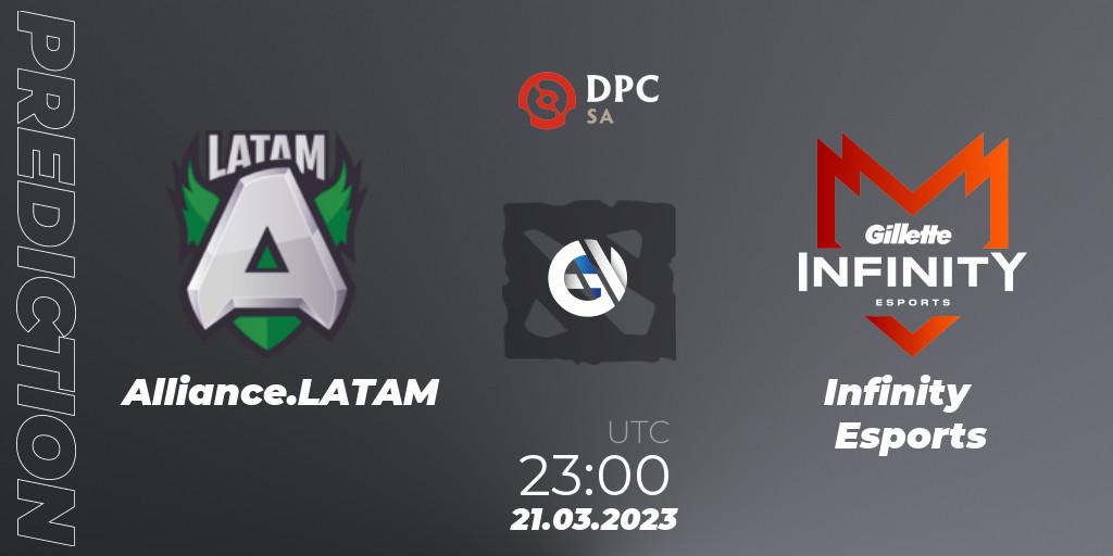 Alliance.LATAM - Infinity Esports: Maç tahminleri. 21.03.23, Dota 2, DPC 2023 Tour 2: SA Division I (Upper)