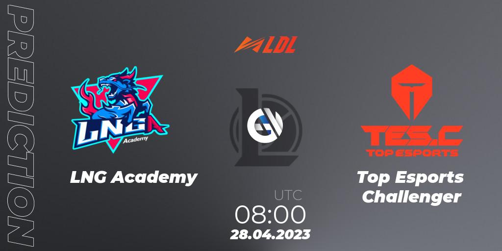 LNG Academy - Top Esports Challenger: Maç tahminleri. 28.04.2023 at 08:00, LoL, LDL 2023 - Regular Season - Stage 2