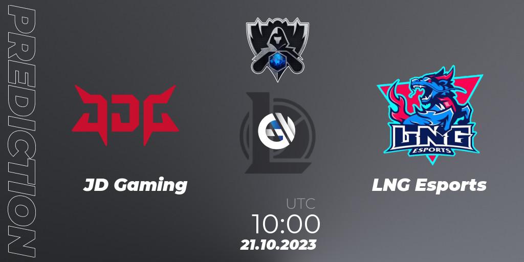 JD Gaming - LNG Esports: Maç tahminleri. 21.10.23, LoL, Worlds 2023 LoL - Group Stage