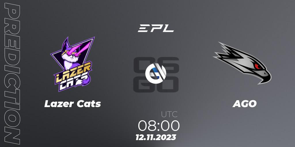 Lazer Cats - AGO: Maç tahminleri. 12.11.2023 at 09:00, Counter-Strike (CS2), European Pro League Season 12: Division 2