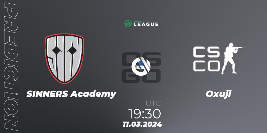 SINNERS Academy - Oxuji: Maç tahminleri. 11.03.24, CS2 (CS:GO), ESEA Season 48: Main Division - Europe
