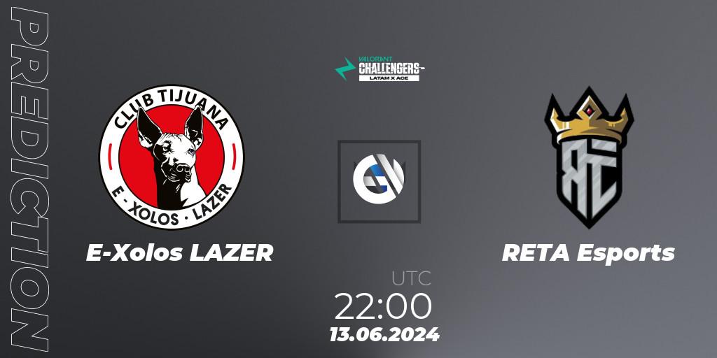 E-Xolos LAZER - RETA Esports: Maç tahminleri. 13.06.2024 at 22:00, VALORANT, VALORANT Challengers 2024 LAN: Split 2