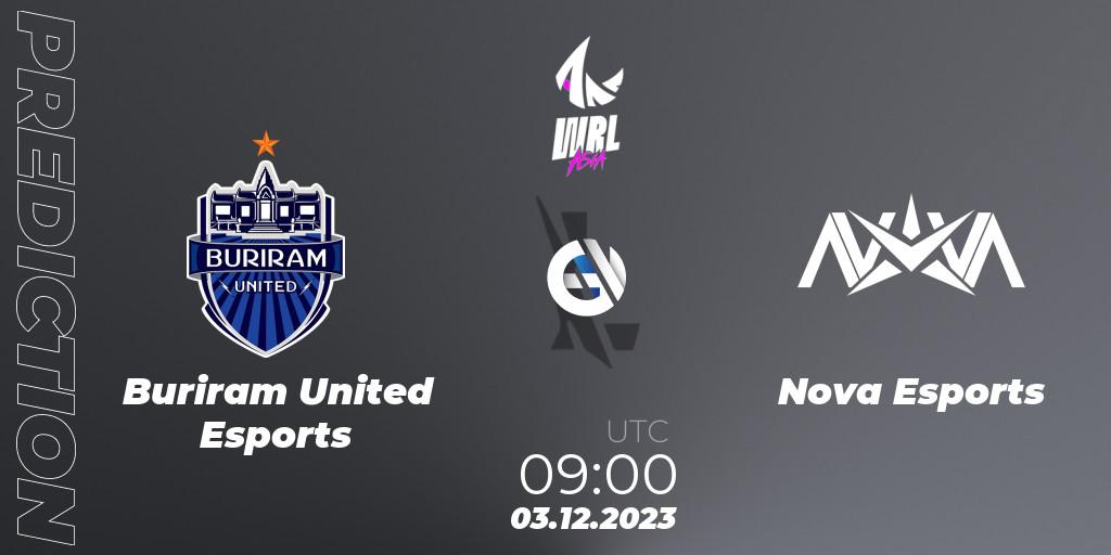 Buriram United Esports - Nova Esports: Maç tahminleri. 03.12.23, Wild Rift, WRL Asia 2023 - Season 2 - Regular Season