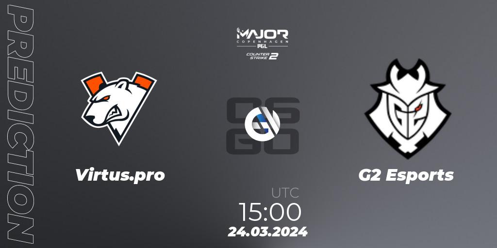 Virtus.pro - G2 Esports: Maç tahminleri. 24.03.24, CS2 (CS:GO), PGL CS2 Major Copenhagen 2024