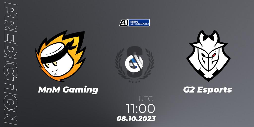 MnM Gaming - G2 Esports: Maç tahminleri. 08.10.23, Rainbow Six, Europe League 2023 - Stage 2 - Last Chance Qualifiers