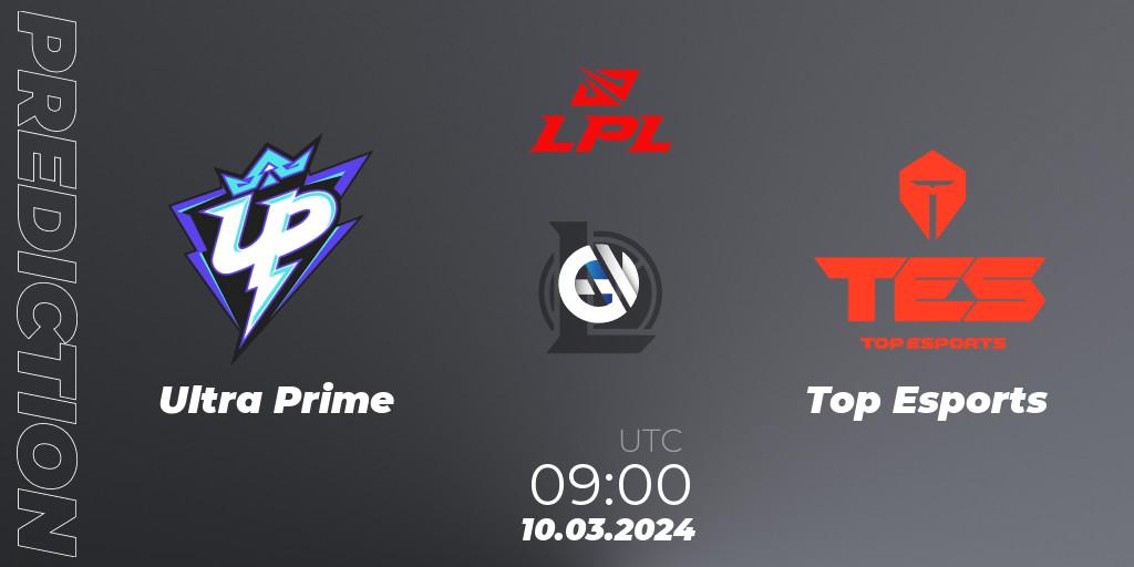 Ultra Prime - Top Esports: Maç tahminleri. 10.03.24, LoL, LPL Spring 2024 - Group Stage