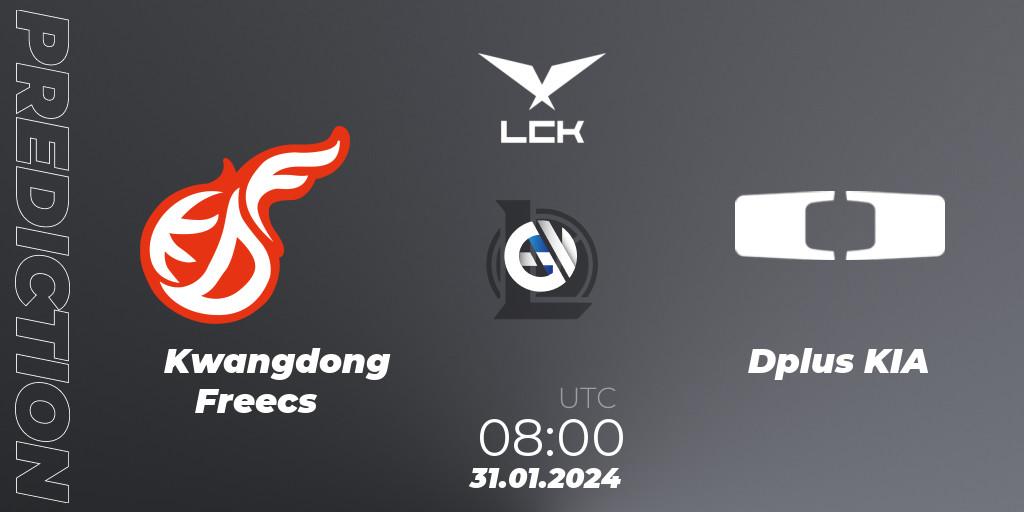 Kwangdong Freecs - Dplus KIA: Maç tahminleri. 31.01.24, LoL, LCK Spring 2024 - Group Stage