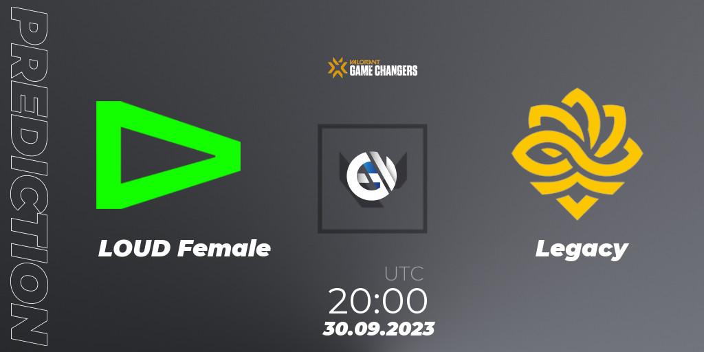 LOUD Female - Legacy: Maç tahminleri. 30.09.23, VALORANT, VCT 2023: Game Changers Brazil Series 2