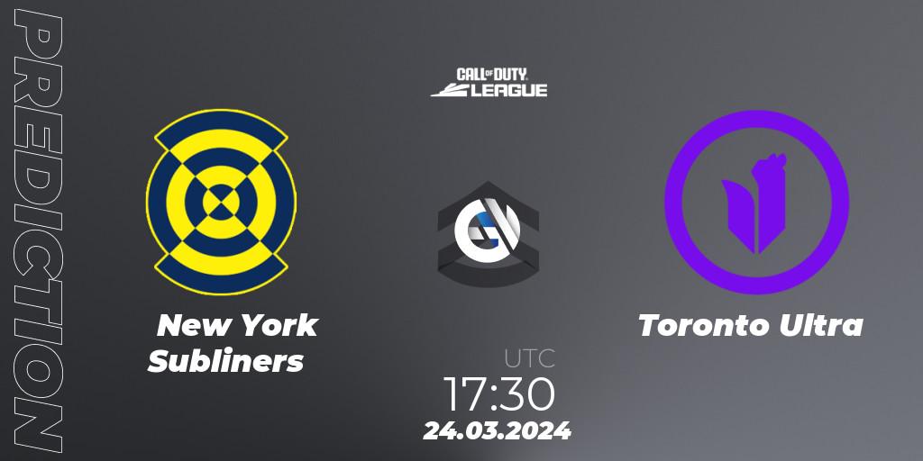 New York Subliners - Toronto Ultra: Maç tahminleri. 24.03.2024 at 17:30, Call of Duty, Call of Duty League 2024: Stage 2 Major