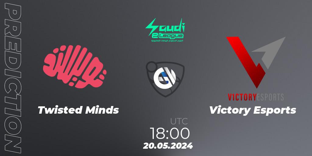 Twisted Minds - Victory Esports: Maç tahminleri. 20.05.2024 at 18:00, Rocket League, Saudi eLeague 2024 - Major 2: Online Major Phase 1