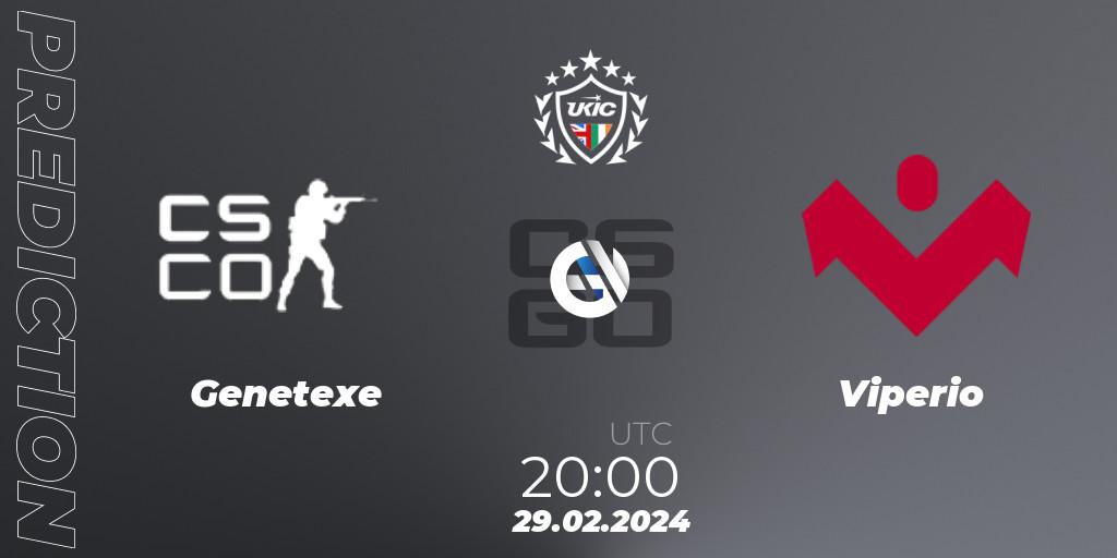 Genetexe - Viperio: Maç tahminleri. 29.02.2024 at 20:00, Counter-Strike (CS2), UKIC League Season 1: Division 1
