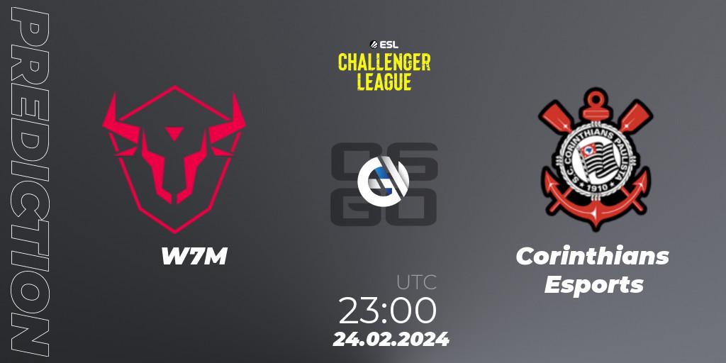 W7M - Corinthians Esports: Maç tahminleri. 24.02.2024 at 23:00, Counter-Strike (CS2), ESL Challenger League Season 47: South America