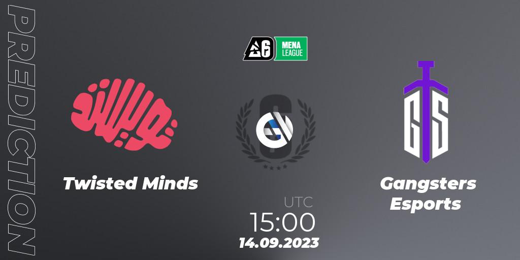 Twisted Minds - Gangsters Esports: Maç tahminleri. 14.09.2023 at 15:00, Rainbow Six, MENA League 2023 - Stage 2