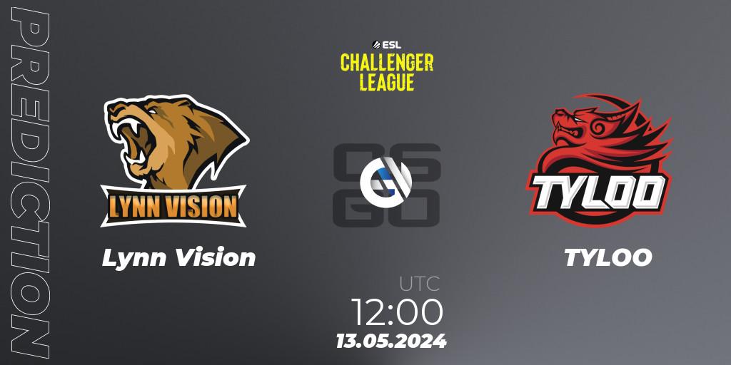 Lynn Vision - TYLOO: Maç tahminleri. 13.05.2024 at 12:00, Counter-Strike (CS2), ESL Challenger League Season 47: Asia