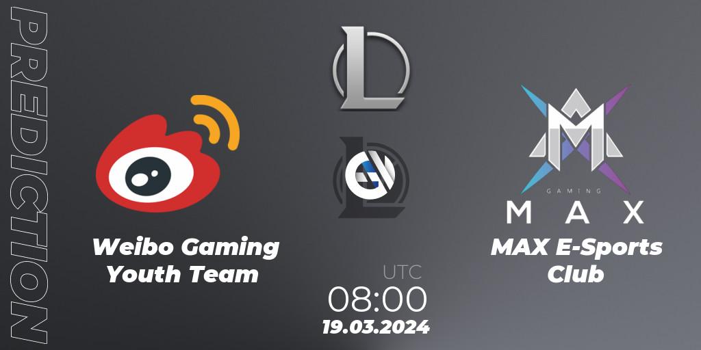 Weibo Gaming Youth Team - MAX E-Sports Club: Maç tahminleri. 19.03.24, LoL, LDL 2024 - Stage 1