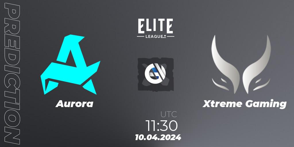 Aurora - Xtreme Gaming: Maç tahminleri. 10.04.24, Dota 2, Elite League: Round-Robin Stage