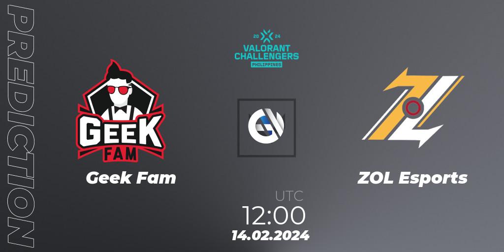 Geek Fam - ZOL Esports: Maç tahminleri. 14.02.2024 at 12:00, VALORANT, VALORANT Challengers 2024 Philippines: Split 1