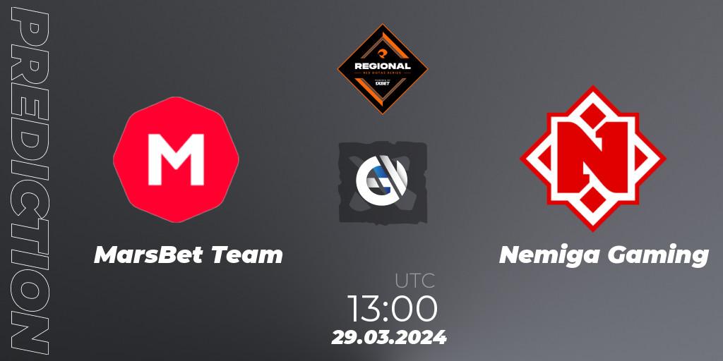 MarsBet Team - Nemiga Gaming: Maç tahminleri. 29.03.24, Dota 2, RES Regional Series: EU #1
