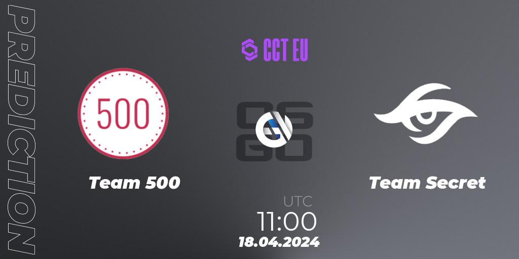 Team 500 - Team Secret: Maç tahminleri. 18.04.24, CS2 (CS:GO), CCT Season 2 Europe Series 1 Closed Qualifier