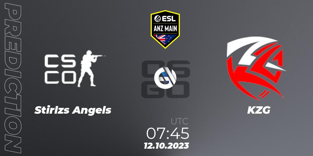Stirlzs Angels - KZG: Maç tahminleri. 12.10.2023 at 07:45, Counter-Strike (CS2), ESL ANZ Main Season 17