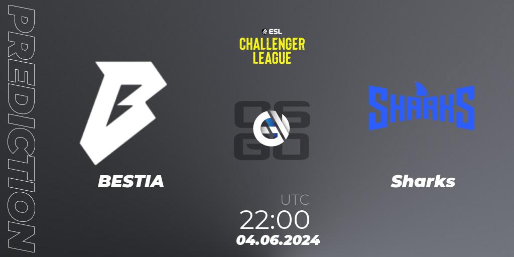 BESTIA - Sharks: Maç tahminleri. 04.06.2024 at 22:30, Counter-Strike (CS2), ESL Challenger League Season 47: South America