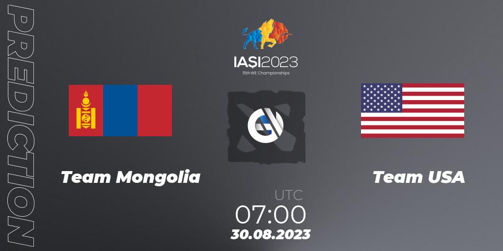 Team Mongolia - Team USA: Maç tahminleri. 30.08.2023 at 07:36, Dota 2, IESF World Championship 2023