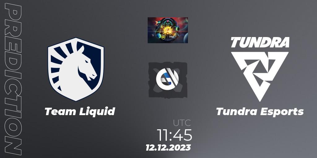 Team Liquid - Tundra Esports: Maç tahminleri. 12.12.23, Dota 2, ESL One - Kuala Lumpur 2023