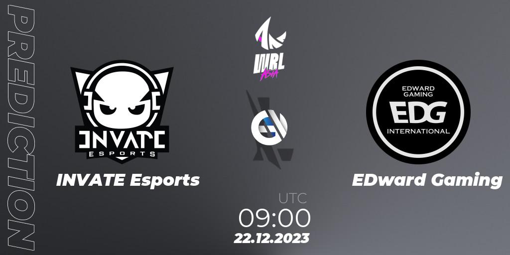 INVATE Esports - EDward Gaming: Maç tahminleri. 22.12.23, Wild Rift, WRL Asia 2023 - Season 2 - Regular Season