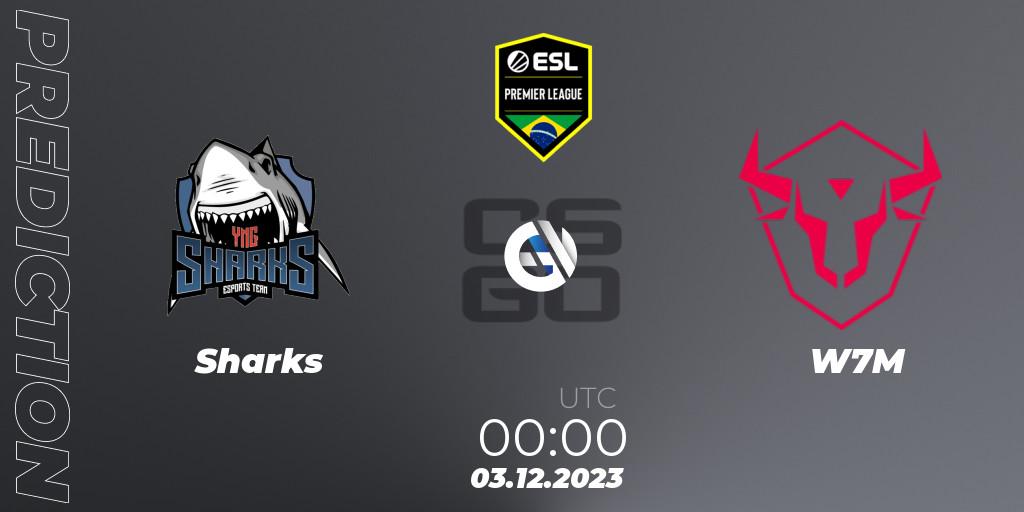 Sharks - W7M: Maç tahminleri. 03.12.2023 at 00:00, Counter-Strike (CS2), ESL Brasil Premier League Season 15