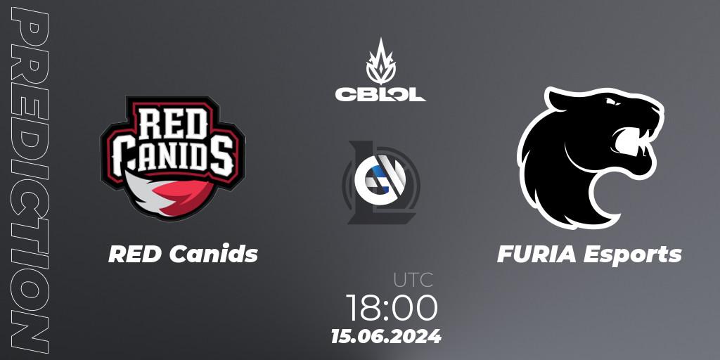 RED Canids - FURIA Esports: Maç tahminleri. 15.06.2024 at 18:00, LoL, CBLOL Split 2 2024 - Group Stage