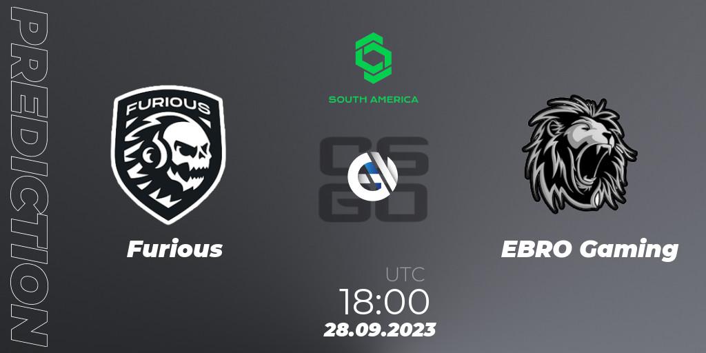 Furious - EBRO Gaming: Maç tahminleri. 28.09.23, CS2 (CS:GO), CCT South America Series #12: Closed Qualifier