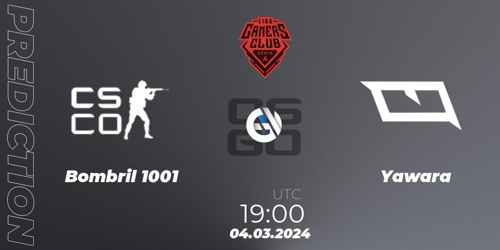 Bombril 1001 - Yawara: Maç tahminleri. 04.03.2024 at 19:00, Counter-Strike (CS2), Gamers Club Liga Série A: February 2024