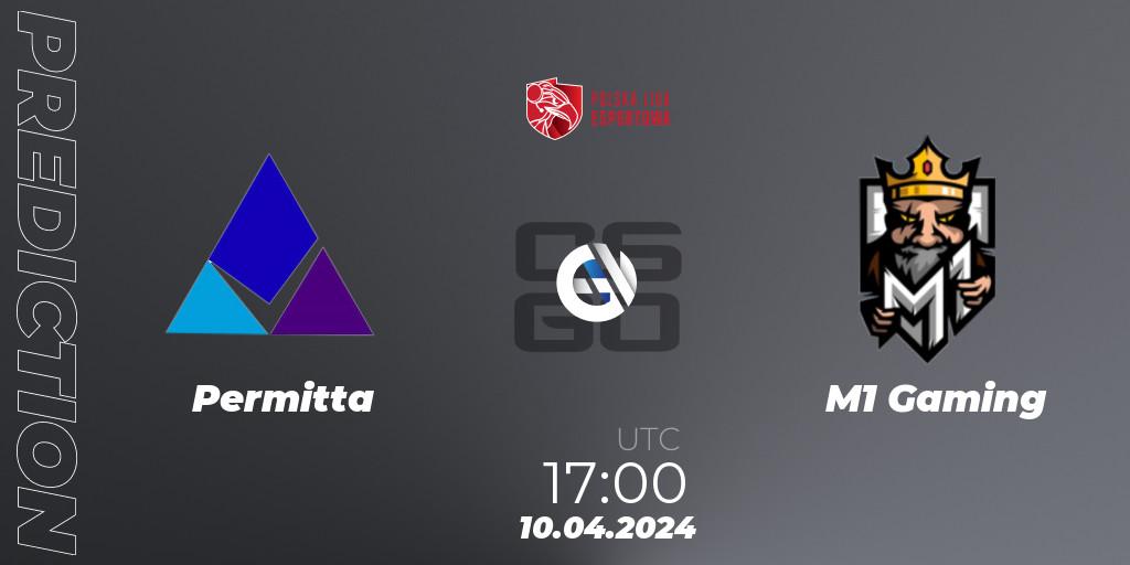 Permitta - M1 Gaming: Maç tahminleri. 10.04.2024 at 17:00, Counter-Strike (CS2), Polska Liga Esportowa 2024: Split #1