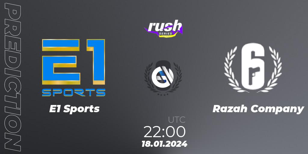 E1 Sports - Razah Company: Maç tahminleri. 18.01.2024 at 22:00, Rainbow Six, RUSH SERIES Summer