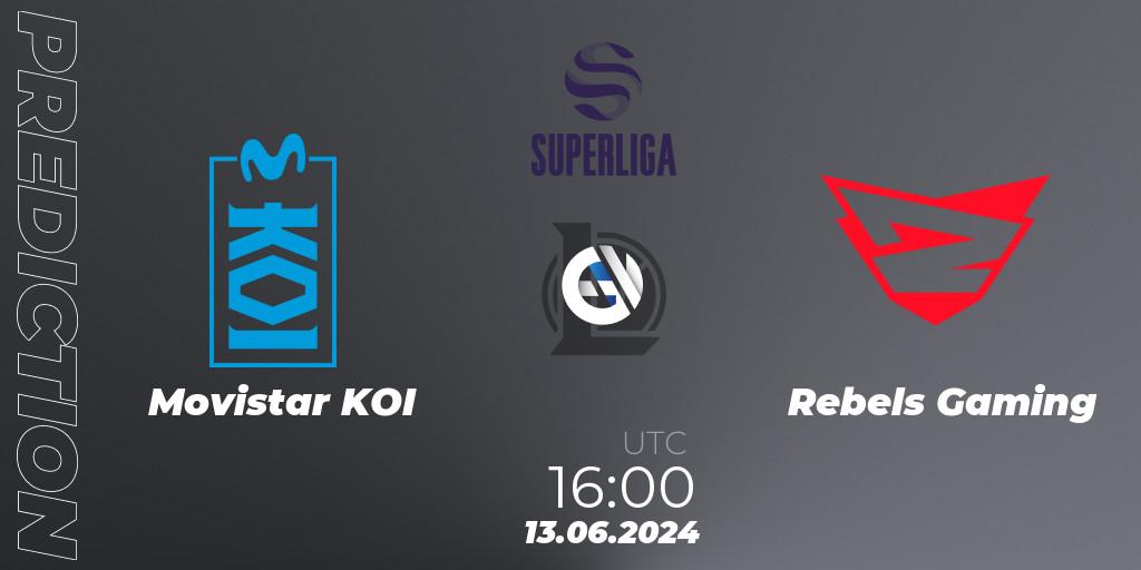 Movistar KOI - Rebels Gaming: Maç tahminleri. 13.06.2024 at 16:00, LoL, LVP Superliga Summer 2024